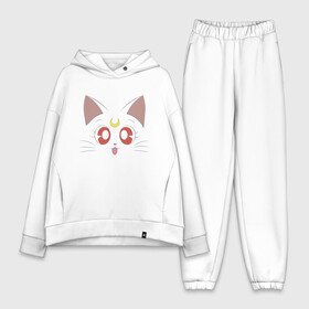 Женский костюм хлопок Oversize с принтом Sailor Moon Luna в Белгороде,  |  | animal | cat | cuty | eyes | face | kitty | luna | moon | pet | sailor moon | глаза | котенок | кошка | луна | милота | мордочка кота | мультяшки | питомец | сейлор мун | сейлормун | сейлормун луна | сэйлор мун