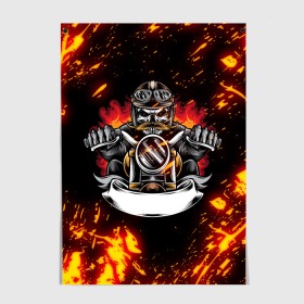 Постер с принтом Fire Biker (Z) в Белгороде, 100% бумага
 | бумага, плотность 150 мг. Матовая, но за счет высокого коэффициента гладкости имеет небольшой блеск и дает на свету блики, но в отличии от глянцевой бумаги не покрыта лаком | 2020 | auto | bike | fire biker | moto | motorcycle | sport | авто | автомобиль | автомобильные | байк | бренд | марка | машины | мото | мотоциклы | огненный байкер | спорт