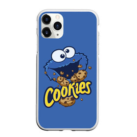 Чехол для iPhone 11 Pro матовый с принтом Cookies в Белгороде, Силикон |  | cookie | cookiemonster | delicious | eat | monster | yummy | еда | коржик | куки | кукимонстр | монстр | печенье | сезам | сладости | улица | улицасезам