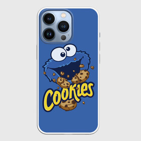 Чехол для iPhone 13 Pro с принтом Cookies в Белгороде,  |  | cookie | cookiemonster | delicious | eat | monster | yummy | еда | коржик | куки | кукимонстр | монстр | печенье | сезам | сладости | улица | улицасезам