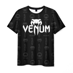 Мужская футболка 3D с принтом VENUM | ВЕНУМ в Белгороде, 100% полиэфир | прямой крой, круглый вырез горловины, длина до линии бедер | mma | snake | sports | ufc | venum | venum mma | бокс | борьба | бренд | венум | единоборства | змея | мма | спорт | юфс