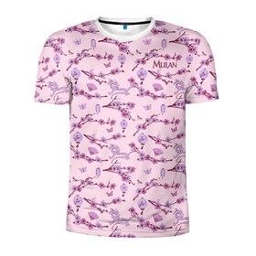 Мужская футболка 3D спортивная с принтом Mulan Flowers Pattern в Белгороде, 100% полиэстер с улучшенными характеристиками | приталенный силуэт, круглая горловина, широкие плечи, сужается к линии бедра | mulan | vdosadir | бэрри кук | китай | мулан | сакура | тони бэнкрофт