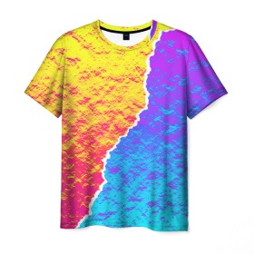 Мужская футболка 3D с принтом Цветные переливы в Белгороде, 100% полиэфир | прямой крой, круглый вырез горловины, длина до линии бедер | Тематика изображения на принте: абстрактный | блестящие | волны | геометрия | градиент | краски | летний | лето | море | небо | неоновые | облака | океан | перламутр | поп | радуга | радужный | разноцветные | река | ретро | русалка
