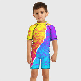 Детский купальный костюм 3D с принтом Цветные переливы в Белгороде, Полиэстер 85%, Спандекс 15% | застежка на молнии на спине | абстрактный | блестящие | волны | геометрия | градиент | краски | летний | лето | море | небо | неоновые | облака | океан | перламутр | поп | радуга | радужный | разноцветные | река | ретро | русалка