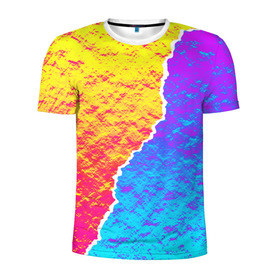 Мужская футболка 3D спортивная с принтом Цветные переливы в Белгороде, 100% полиэстер с улучшенными характеристиками | приталенный силуэт, круглая горловина, широкие плечи, сужается к линии бедра | абстрактный | блестящие | волны | геометрия | градиент | краски | летний | лето | море | небо | неоновые | облака | океан | перламутр | поп | радуга | радужный | разноцветные | река | ретро | русалка
