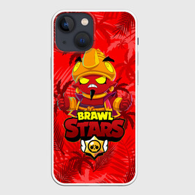 Чехол для iPhone 13 mini с принтом BRAWL STARS EVIL GENE | ДЖИН в Белгороде,  |  | bibi | brawl stars | coach mike | crow | evil gene | gale | gene | leon | leon shark | max | mecha crow | mortis | mr.p | nani | phoenix | sally leon | sandy | spike | sprout | tara | virus 8 bit | werewolf | ворон | джин | оборотень