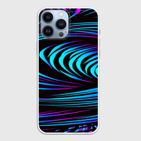 Чехол для iPhone 13 Pro Max с принтом STRIPES WAVE в Белгороде,  |  | Тематика изображения на принте: abstract | abstraction | geometry | line | pattern | psy | абстрактный | абстракция | геометрия | краски | кубики | линии | неоновые | неоновый | психоделика | текстура