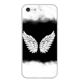 Чехол для iPhone 5/5S матовый с принтом Im an angel в Белгороде, Силикон | Область печати: задняя сторона чехла, без боковых панелей | angel | birds | fly | wings | ангел | бабочка | богиня | воздушный | демон | дым | космос | крылья | лебедь | летать | летучий | милые | мифические | небесный | небо | облако | пегас | перья | прикольные | птица | рай