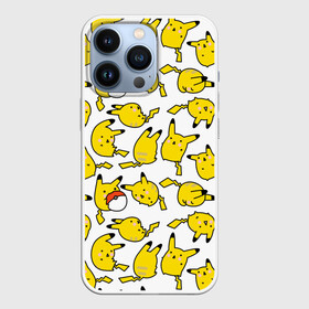 Чехол для iPhone 13 Pro с принтом Пикачу в Белгороде,  |  | doodling | pikachu | pokemon | textures | дудлинг | желтый покемон | пика пика | пикачу | покемон | покемоны | стикербомбинг | текстуры | фон