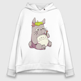 Женское худи Oversize хлопок с принтом Little Totoro в Белгороде, френч-терри — 70% хлопок, 30% полиэстер. Мягкий теплый начес внутри —100% хлопок | боковые карманы, эластичные манжеты и нижняя кромка, капюшон на магнитной кнопке | Тематика изображения на принте: forest | ghibli | japan | miyazaki | nature | neigbor | neighbour | totoro | анимация | аниме | гибли | друг | животные | лес | любовь | милый | мир | миядзаки | мульт | мультфильм | приключения | природа | сказка | сосед | тоторо