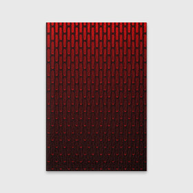 Обложка для паспорта матовая кожа с принтом текстура красный градиент в Белгороде, натуральная матовая кожа | размер 19,3 х 13,7 см; прозрачные пластиковые крепления | геометрия | градиент | красный | линии | поверхность | простота | симметрия | текстура | точки | черный