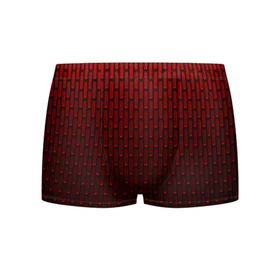 Мужские трусы 3D с принтом текстура красный градиент в Белгороде, 50% хлопок, 50% полиэстер | классическая посадка, на поясе мягкая тканевая резинка | геометрия | градиент | красный | линии | поверхность | простота | симметрия | текстура | точки | черный