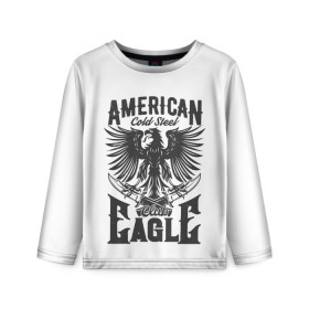 Детский лонгслив 3D с принтом Американский орел (Z) в Белгороде, 100% полиэстер | длинные рукава, круглый вырез горловины, полуприлегающий силуэт
 | aa | american | the united states of america | usa | аа | америка | американский орел | герб | орел | соединённые штаты америки | сша