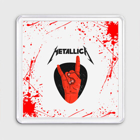 Магнит 55*55 с принтом METALLICA (Z) в Белгороде, Пластик | Размер: 65*65 мм; Размер печати: 55*55 мм | kurt kobein | metallica | rock | курт кобейн | металика | металлика | рок | супер звезда