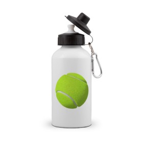 Бутылка спортивная с принтом Теннис в Белгороде, металл | емкость — 500 мл, в комплекте две пластиковые крышки и карабин для крепления | exclusive merch | большой | игра | мяч | спорт | теннис