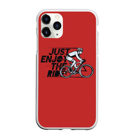 Чехол для iPhone 11 Pro Max матовый с принтом Just Enjoy the Ride (Z) в Белгороде, Силикон |  | bicycle | bicyclist | bike | biker | bmx | cycle | rider | байкер | бмх | вело | велогонщик | велосепедист | велосипед | велоспорт | гонщик