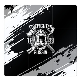 Магнитный плакат 3Х3 с принтом FIREFIGHTER 1649 RUSSIA в Белгороде, Полимерный материал с магнитным слоем | 9 деталей размером 9*9 см | 112 | 27 декабря | firefighter | багор | белая | герб | гкчс | знак | лого | логотип | маска | мчс | мчсник | пожарная охрана | пожарник | пожарный | пч | россии | рф | серая | символ | служба | состаренная