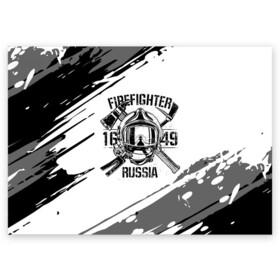 Поздравительная открытка с принтом FIREFIGHTER 1649 RUSSIA в Белгороде, 100% бумага | плотность бумаги 280 г/м2, матовая, на обратной стороне линовка и место для марки
 | 112 | 27 декабря | firefighter | багор | белая | герб | гкчс | знак | лого | логотип | маска | мчс | мчсник | пожарная охрана | пожарник | пожарный | пч | россии | рф | серая | символ | служба | состаренная