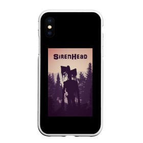 Чехол для iPhone XS Max матовый с принтом Siren Head (сиреноголовый) в Белгороде, Силикон | Область печати: задняя сторона чехла, без боковых панелей | scp | siren head | игра | монстр | персонаж | сиреноголовый | чудовище