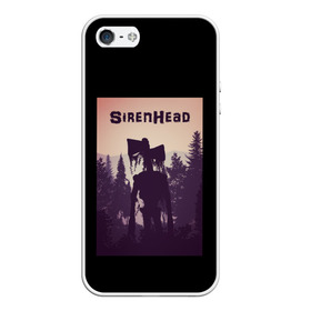 Чехол для iPhone 5/5S матовый с принтом Siren Head (сиреноголовый) в Белгороде, Силикон | Область печати: задняя сторона чехла, без боковых панелей | Тематика изображения на принте: 