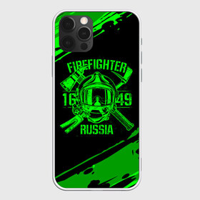 Чехол для iPhone 12 Pro Max с принтом FIREFIGHTER 1649 RUSSIA в Белгороде, Силикон |  | Тематика изображения на принте: 112 | firefighter | багор | герб | гкчс | зеленая | знак | лого | логотип | мчс | мчсник | пожарная охрана | пожарник | пожарный | пч | россии | рф | серая | символ | служба | спасатель | спасения | топор | флаг