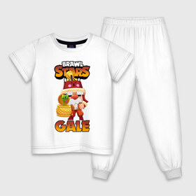 Детская пижама хлопок с принтом BRAWL STARS GALE | ГЕЙЛ в Белгороде, 100% хлопок |  брюки и футболка прямого кроя, без карманов, на брюках мягкая резинка на поясе и по низу штанин
 | bibi | brawl stars | coach mike | crow | evil gene | gale | gene | leon | leon shark | max | mecha crow | mortis | mr.p | nani | phoenix | sally leon | sandy | spike | sprout | tara | virus 8 bit | werewolf | ворон | джин | оборотень