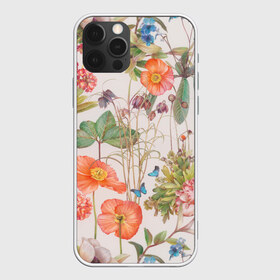 Чехол для iPhone 12 Pro Max с принтом Цветы в Белгороде, Силикон |  | 2020 | бабочки | летний принт | лето | листья | повседневный принт | цветной принт | цветы | ягоды