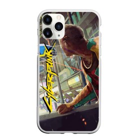 Чехол для iPhone 11 Pro Max матовый с принтом Cyberpunk 2077 city в Белгороде, Силикон |  | Тематика изображения на принте: 