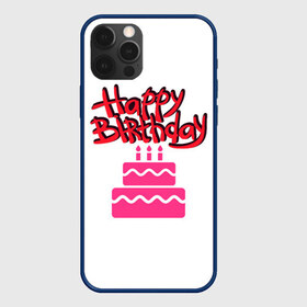 Чехол для iPhone 12 Pro Max с принтом Happy Birth Day в Белгороде, Силикон |  | Тематика изображения на принте: happy birth day | день рождения | др | именинник | надпись | праздник | с днем рождения | текст | торт | фраза