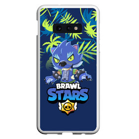 Чехол для Samsung S10E с принтом BRAWL STARS WEREWOLF В ЛЕТО в Белгороде, Силикон | Область печати: задняя сторона чехла, без боковых панелей | Тематика изображения на принте: 8 bit | brawl stars | crow | gale | leon | leon shark | max | mecha | mecha crow | mr.p | sally leon | shark | tara | virus 8 bit | werewolf leon | акула | берли | бравл старс | ворон | макс | оборотень