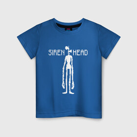 Детская футболка хлопок с принтом Siren Head в Белгороде, 100% хлопок | круглый вырез горловины, полуприлегающий силуэт, длина до линии бедер | game | scp | siren head | игра | монстр | персонаж | пиксель арт | сирена | сиреноголовый | чудовище