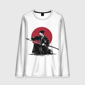 Мужской лонгслив 3D с принтом Японский самурай (Z) в Белгороде, 100% полиэстер | длинные рукава, круглый вырез горловины, полуприлегающий силуэт | japan | ninja | samurai | асихара но накацукуни | буке | воин | вояк | государство япония | мононофу | мститель | мушя | ниндзя | ниппон | нихон | ооясимагуни | сабурай | самурай | слуга | солдат