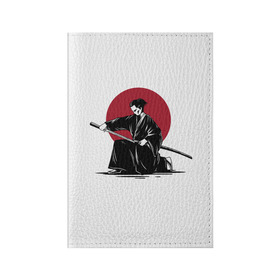 Обложка для паспорта матовая кожа с принтом Японский самурай (Z) в Белгороде, натуральная матовая кожа | размер 19,3 х 13,7 см; прозрачные пластиковые крепления | Тематика изображения на принте: japan | ninja | samurai | асихара но накацукуни | буке | воин | вояк | государство япония | мононофу | мститель | мушя | ниндзя | ниппон | нихон | ооясимагуни | сабурай | самурай | слуга | солдат