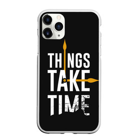 Чехол для iPhone 11 Pro Max матовый с принтом Всё требует времени (Z) в Белгороде, Силикон |  | Тематика изображения на принте: text | time | время | другу | мем | надпись | подарок | прикол | прикольная | смысл | со смыслом | статус | текст | цитата | цитаты
