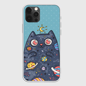 Чехол для iPhone 12 Pro Max с принтом Cat в Белгороде, Силикон |  | Тематика изображения на принте: cat | night | звёздный котик | космос | котейка | котик