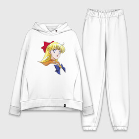 Женский костюм хлопок Oversize с принтом Sailor Venus в Белгороде,  |  | anime manga | minako | retro | sailor | sailor moon | sailor v | sailor venus | venus | аниме | вайфу | венера | луна в матроске | манга | минако | отаку | ретро | сейлар | сейлор | сейлор венера | сейлор ви | сейлор мун | сейлр