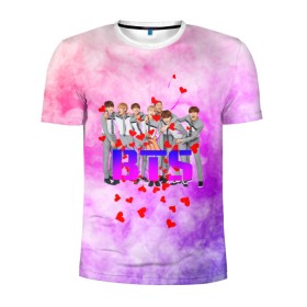 Мужская футболка 3D спортивная с принтом БТС | BTS в Белгороде, 100% полиэстер с улучшенными характеристиками | приталенный силуэт, круглая горловина, широкие плечи, сужается к линии бедра | bangtan boys | bt21 | bts | bts army | j hope | jimin | jin | jungkook | k pop | korea | korean | pink bts | rap monster | rapmon | suga | v | бтс | кей | корейские | корея | кэй | музыканты | поп | розовая | стикеры