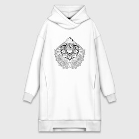 Платье-худи хлопок с принтом Mountain mandala в Белгороде,  |  | casual | mandala | mountain | mountain mandala | trend | горы | повседневность | тренд