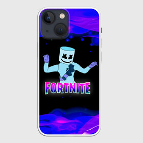 Чехол для iPhone 13 mini с принтом Fortnite Marshmallow в Белгороде,  |  | epic | fortnite | marshmallow | marshmello | битва | герои | градиент | детские | джокер | диджей | игра | игроман | карась | компьютерные | лого | логотипигры | маршмеллоу | маска | музыка | огонь | онлайн | персонажи