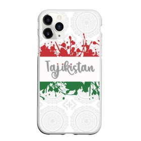 Чехол для iPhone 11 Pro Max матовый с принтом Таджикистан в Белгороде, Силикон |  | asia | blots | drops | flag | paint | republic of tajikistan | splashes | state | азия | брызги | государство | капли | кляксы | краска | республика | таджикистан | флаг