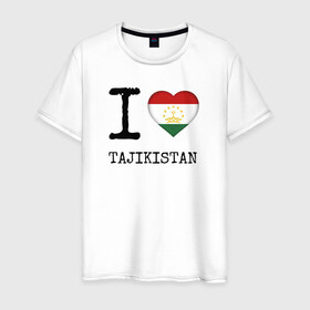 Мужская футболка хлопок с принтом Таджикистан в Белгороде, 100% хлопок | прямой крой, круглый вырез горловины, длина до линии бедер, слегка спущенное плечо. | asia | coat of arms | flag | heart | i | love | ornament | patterns | republic | state | tajikistan | азия | герб | государство | люблю | орнамент | республика | сердце | таджикистан | узоры | флаг | я