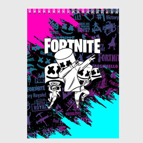 Скетчбук с принтом FORTNITE x MARSHMELLO в Белгороде, 100% бумага
 | 48 листов, плотность листов — 100 г/м2, плотность картонной обложки — 250 г/м2. Листы скреплены сверху удобной пружинной спиралью | Тематика изображения на принте: deadmau5 | fortnite | fortnite 2 | fortnite x маршмелло | ikonik | marshmello | ninja | ninja streamer | raven | travis scott | ворон | иконик | ниндзя | пили | рейвен | трэвис скотт | фортнайт