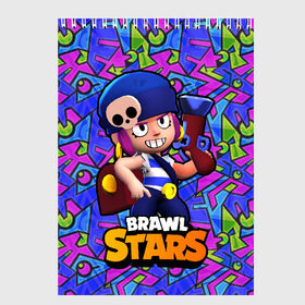 Скетчбук с принтом Penny brawl stars Пенни в Белгороде, 100% бумага
 | 48 листов, плотность листов — 100 г/м2, плотность картонной обложки — 250 г/м2. Листы скреплены сверху удобной пружинной спиралью | Тематика изображения на принте: brawl | brawl stars | brawlstars | brawl_stars | jessie | penny | бравл | бравлстарс | пенни