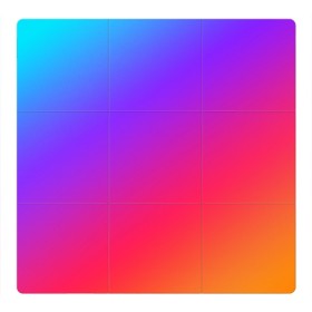 Магнитный плакат 3Х3 с принтом Градиент в Белгороде, Полимерный материал с магнитным слоем | 9 деталей размером 9*9 см | градиент | оранжевый | розовый | синий | фиолетовый