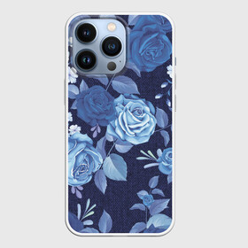 Чехол для iPhone 13 Pro с принтом Джинса Розы в Белгороде,  |  | denim | flowers | jeans | rose | деним | джинса | джинсовый | джинсы | розы | ткань | цветы