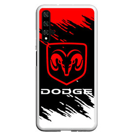 Чехол для Honor 20 с принтом DODGE в Белгороде, Силикон | Область печати: задняя сторона чехла, без боковых панелей | 2020 | auto | dodge | sport | авто | автомобиль | автомобильные | бренд | додж | марка | машины | спорт