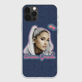 Чехол для iPhone 12 Pro Max с принтом Ariana Grande Jeans в Белгороде, Силикон |  | ariana grande | grande | heart | jeans | pink | team | ариана гранде | гранде | джинса | джинсовый | джинсы | для фанатов | надпись | попса | розовый | сердечки | синий | текстура | фанатам