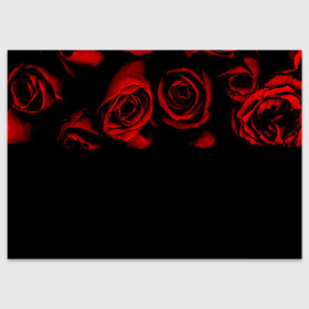 Поздравительная открытка с принтом Готика в Белгороде, 100% бумага | плотность бумаги 280 г/м2, матовая, на обратной стороне линовка и место для марки
 | Тематика изображения на принте: black | flowers | red | rose | rozario | vampire | алые | бутоны | вампир | винтаж | готический | красныерозы | кровь | лепестки | летний | лето | ночь | природа | растения | роза | розочка | розы | рок | темный | узор