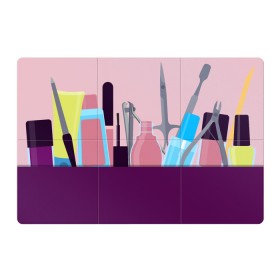 Магнитный плакат 3Х2 с принтом инструменты для маникюра в Белгороде, Полимерный материал с магнитным слоем | 6 деталей размером 9*9 см | nails | лак для ногтей | маникюр | мастер маникюра | ногти