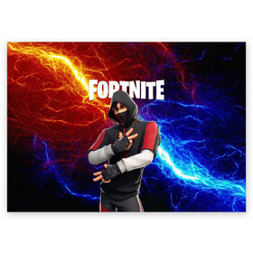 Поздравительная открытка с принтом FORTNITE x IKONIK | ФОРТНАЙТ ИКОНИК в Белгороде, 100% бумага | плотность бумаги 280 г/м2, матовая, на обратной стороне линовка и место для марки
 | deadmau5 | fortnite | fortnite 2 | fortnite x маршмелло | ikonik | marshmello | ninja | ninja streamer | raven | travis scott | ворон | иконик | ниндзя | пили | рейвен | трэвис скотт | фортнайт